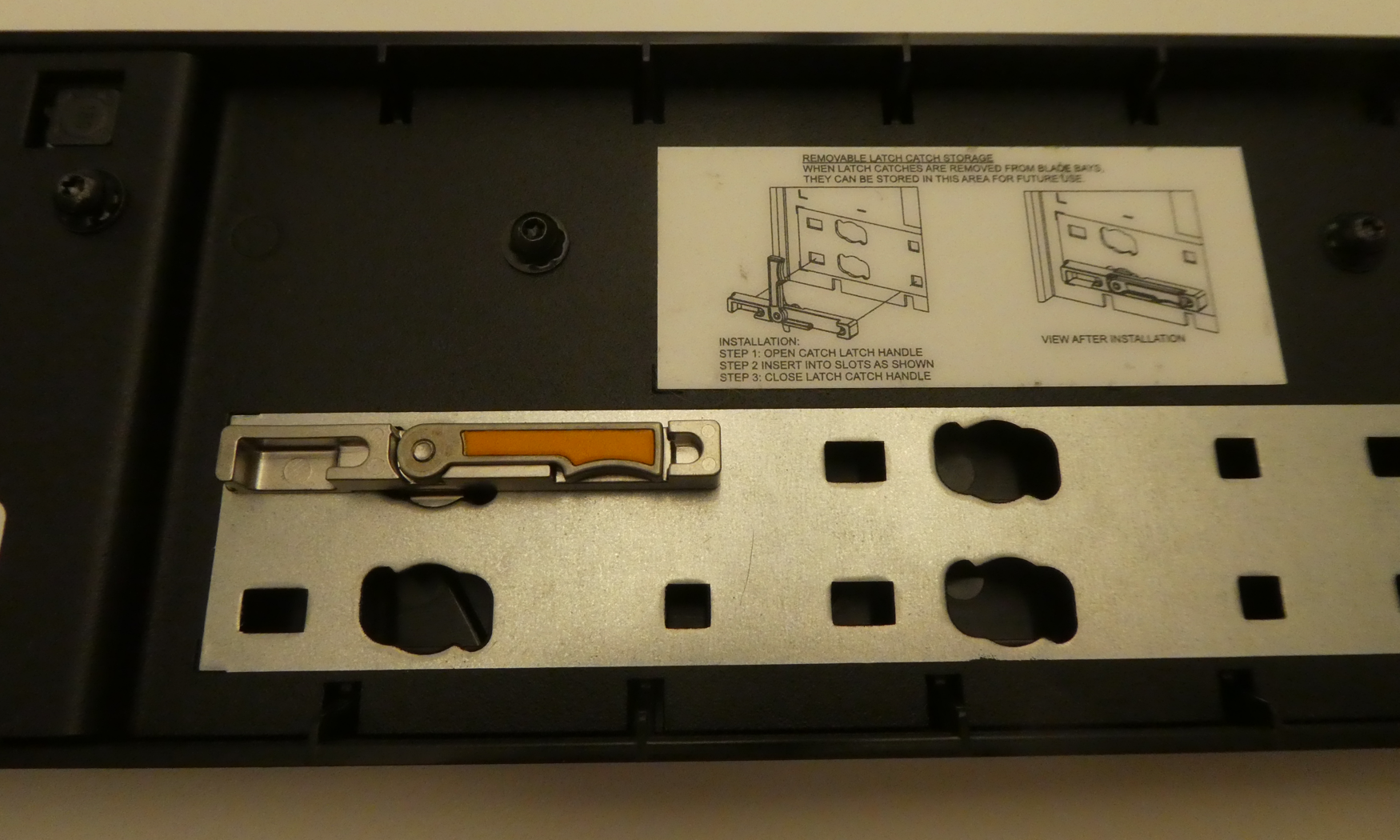 Latch catch bracket installation