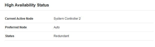 High availability status