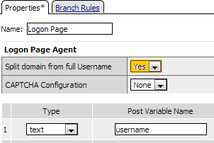 Setting the value of session.logon.last.domain variable to the domain name only