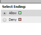 Configure an ending