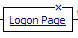 Logon page action displays as a rectangle