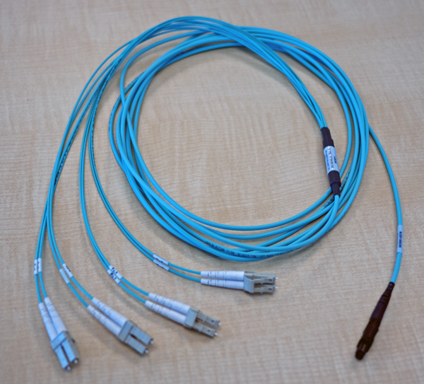 Example of a QSFP+ breakout cable