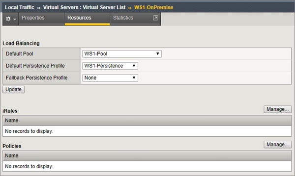 Virtual server resources