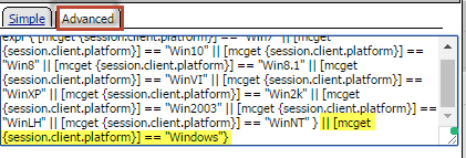 Windows expression for Windows 10