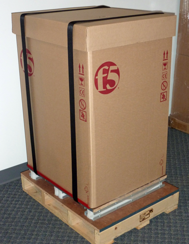 Shipping box with factory straps